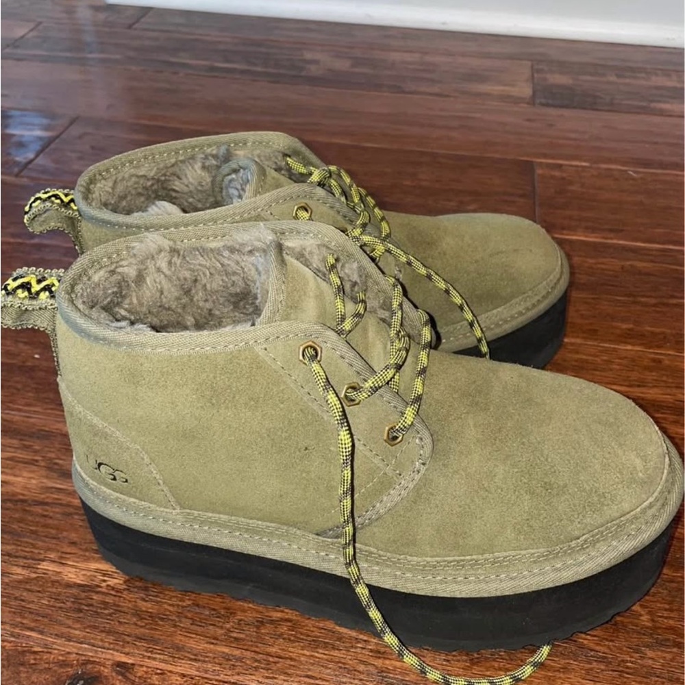 UGG Olive Green Platform Shoes